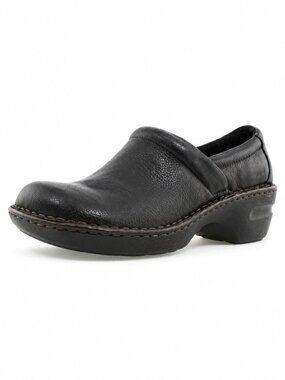 B.O.C. Concepts Leather Clogs Womens 8.5 Brown Black Boho Whimsical Comfort NEW